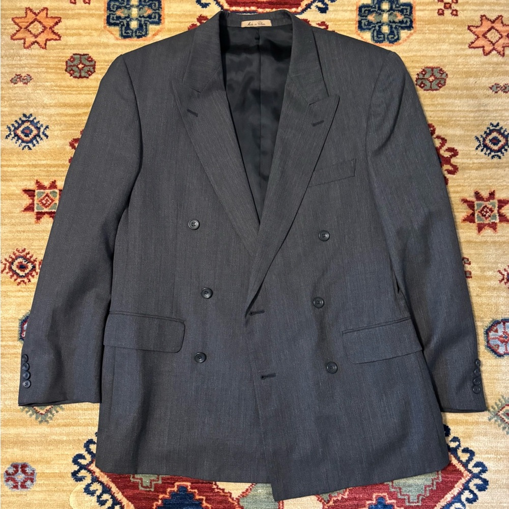 J Riggings double breasted suit jacket